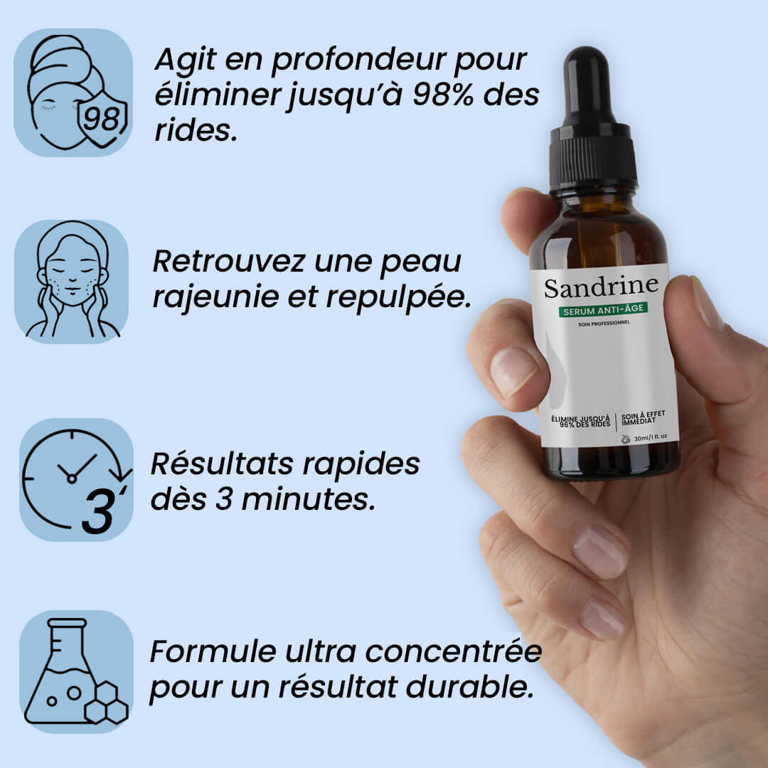 Le deuxième Sérum Anti-âge Sandrine™ à 20 euros