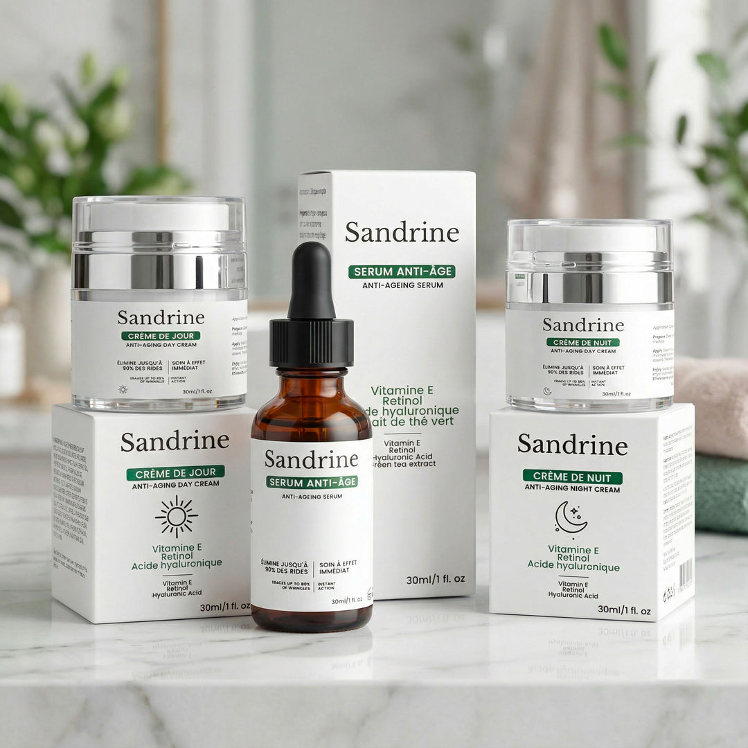 1 Sérum Anti-âge Sandrine™ Acheté =  1 crème de jour + 1 crème de nuit OFFERTES